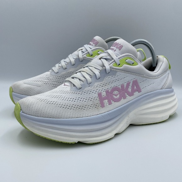 Hoka One One Shoes - Hoka One One Bondi 8 Running Shoes Womens 9.5B Sea Ice Pink Twilight Max Cushion